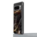 gold dust back phone cover | glass case for google pixel 8 pro