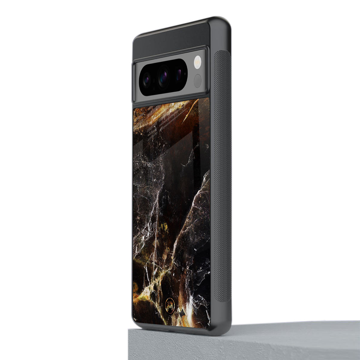 gold dust back phone cover | glass case for google pixel 8 pro