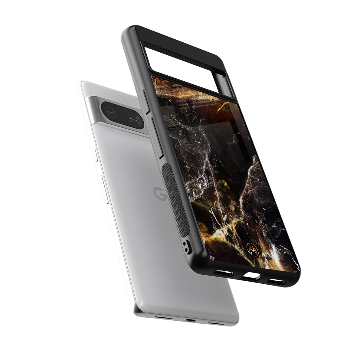 gold dust back phone cover | glass case for Google Pixel 8