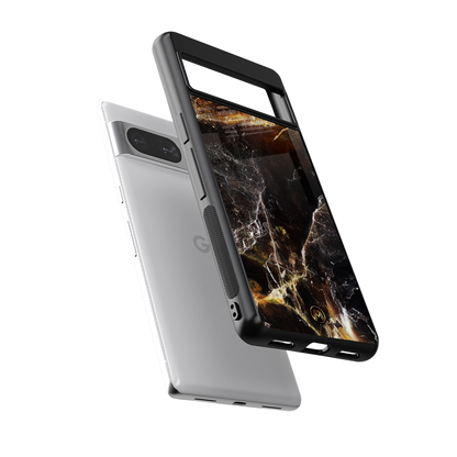 gold dust back phone cover | glass case for Google Pixel 8