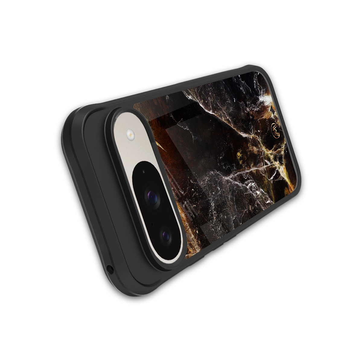 gold dust back phone cover | glass case for google pixel 9