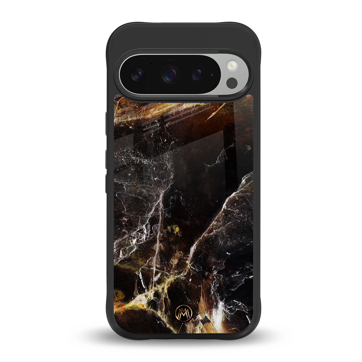 gold dust back phone cover | glass case for google pixel 9 pro