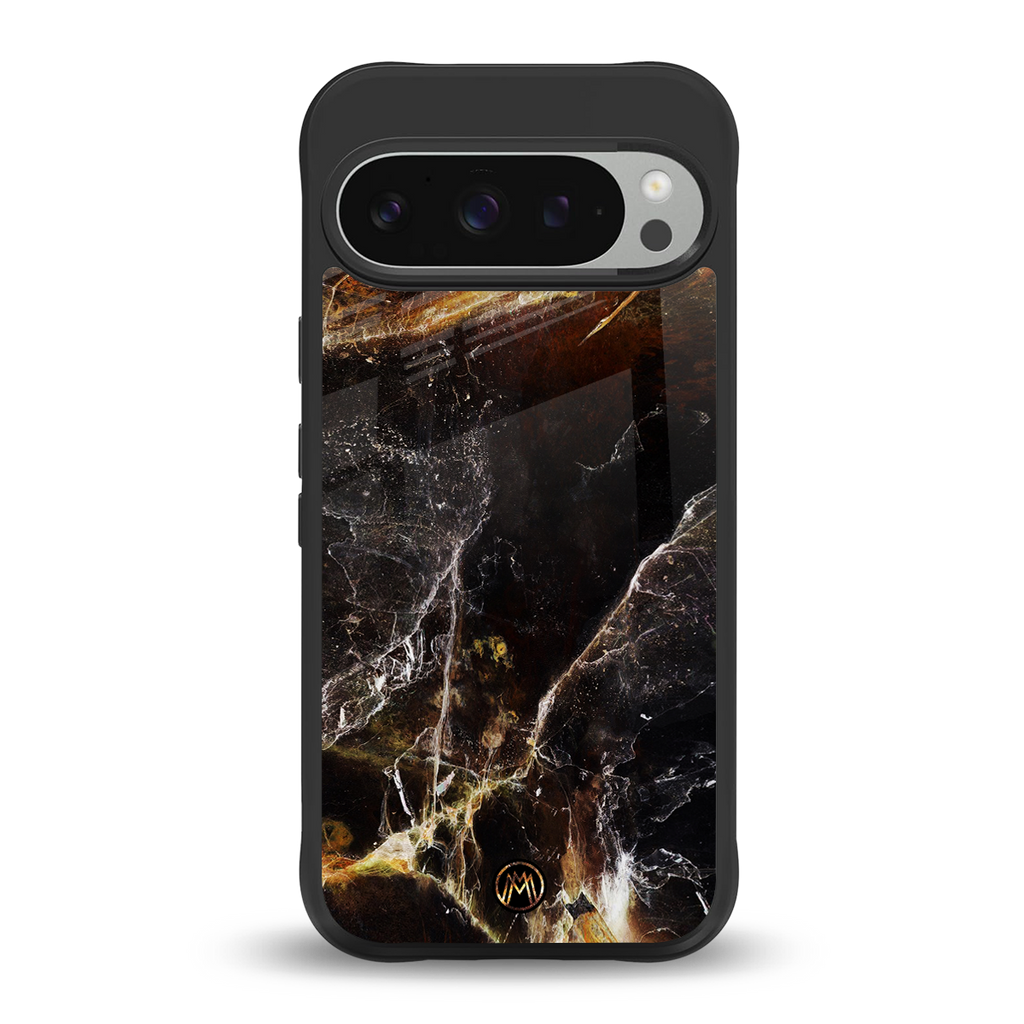 gold dust back phone cover | glass case for google pixel 9 pro xl