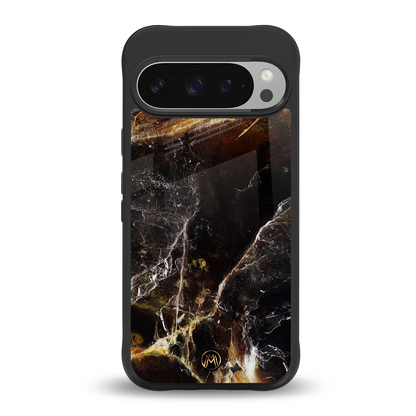 gold dust back phone cover | glass case for google pixel 9 pro xl