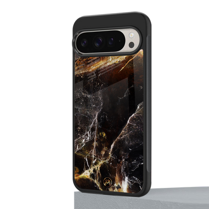 gold dust back phone cover | glass case for google pixel 9 pro xl