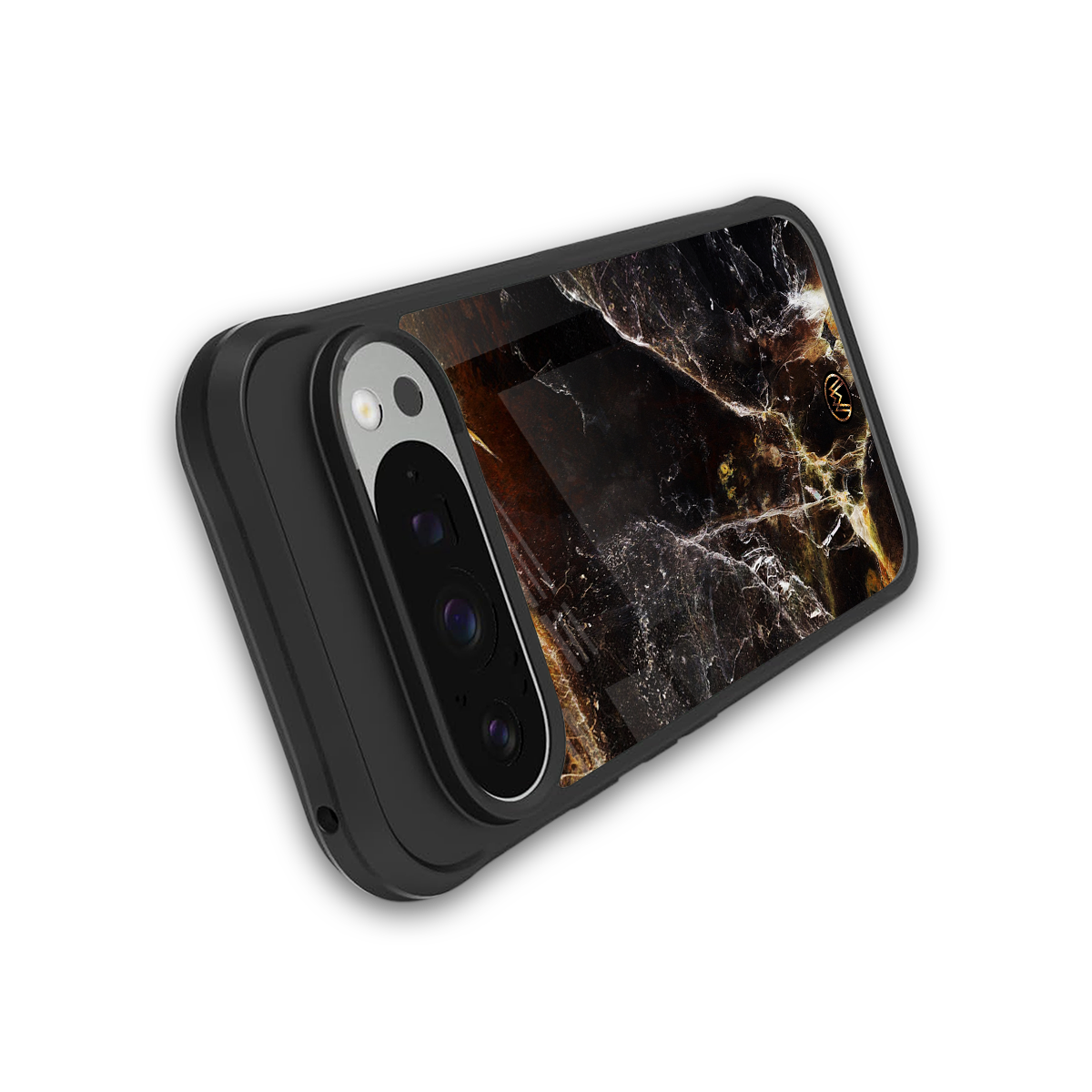 gold dust back phone cover | glass case for google pixel 9 pro