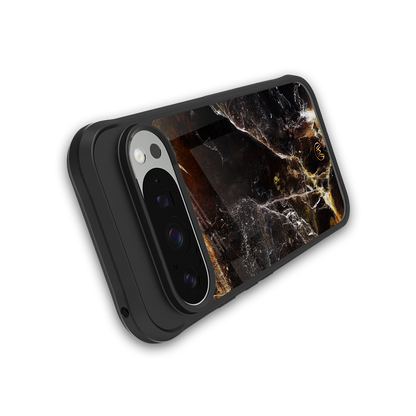 gold dust back phone cover | glass case for google pixel 9 pro