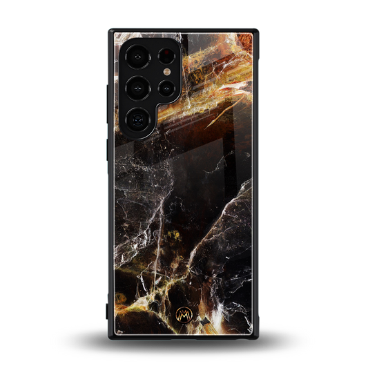 gold dust back phone cover | glass case for samsung galaxy s24 ultra