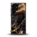 gold dust back phone cover | glass case for samsung galaxy s23 ultra
