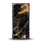 gold dust back phone cover | glass case for samsung galaxy s23 ultra
