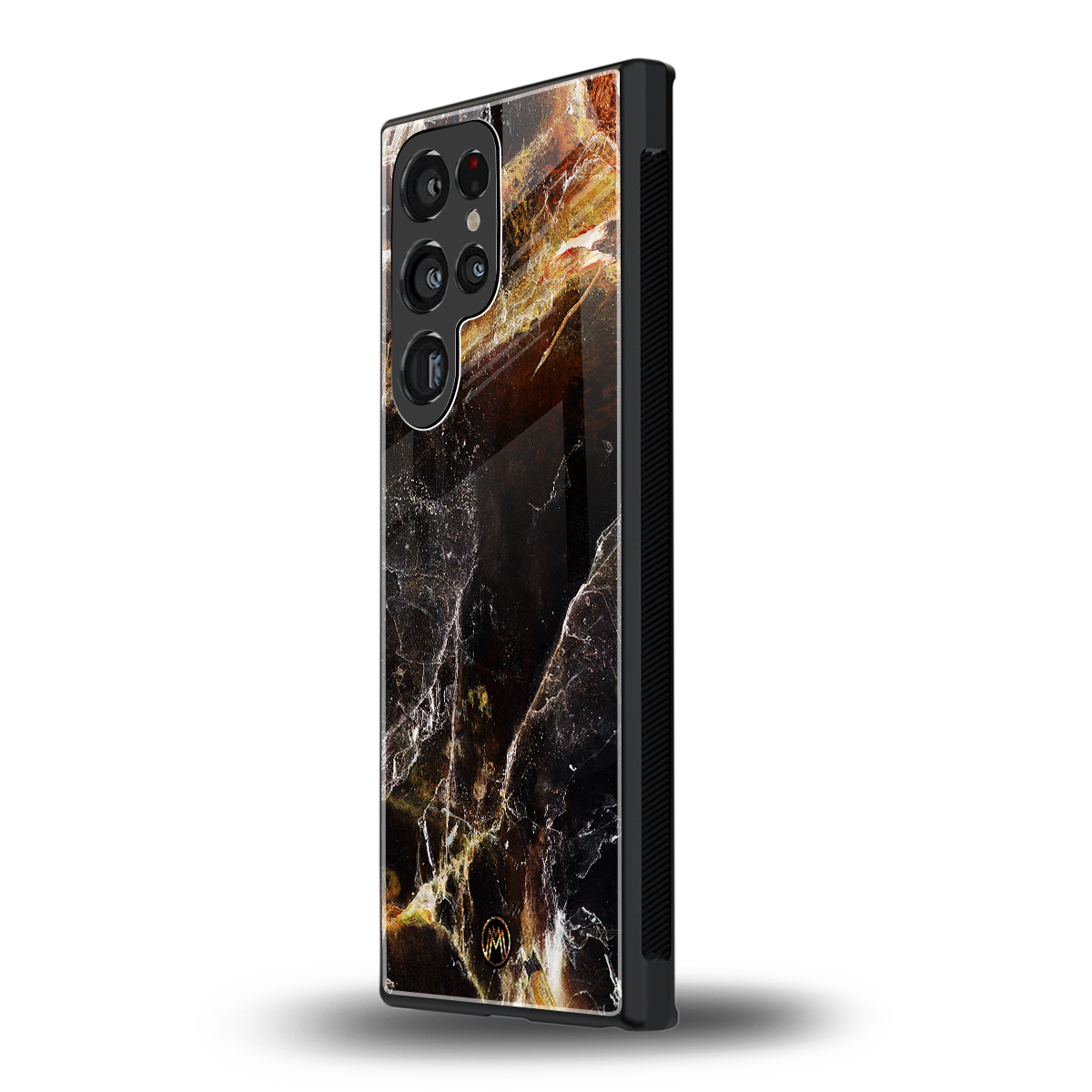 gold dust back phone cover | glass case for samsung galaxy s23 ultra