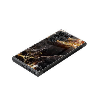 gold dust back phone cover | glass case for samsung galaxy s23 ultra