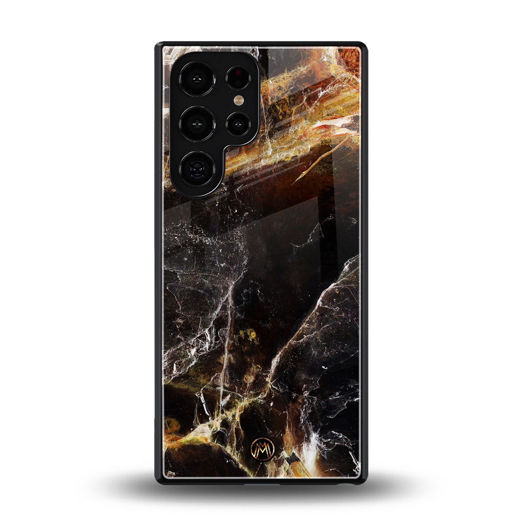 gold dust back phone cover | glass case for samsung galaxy s25 ultra