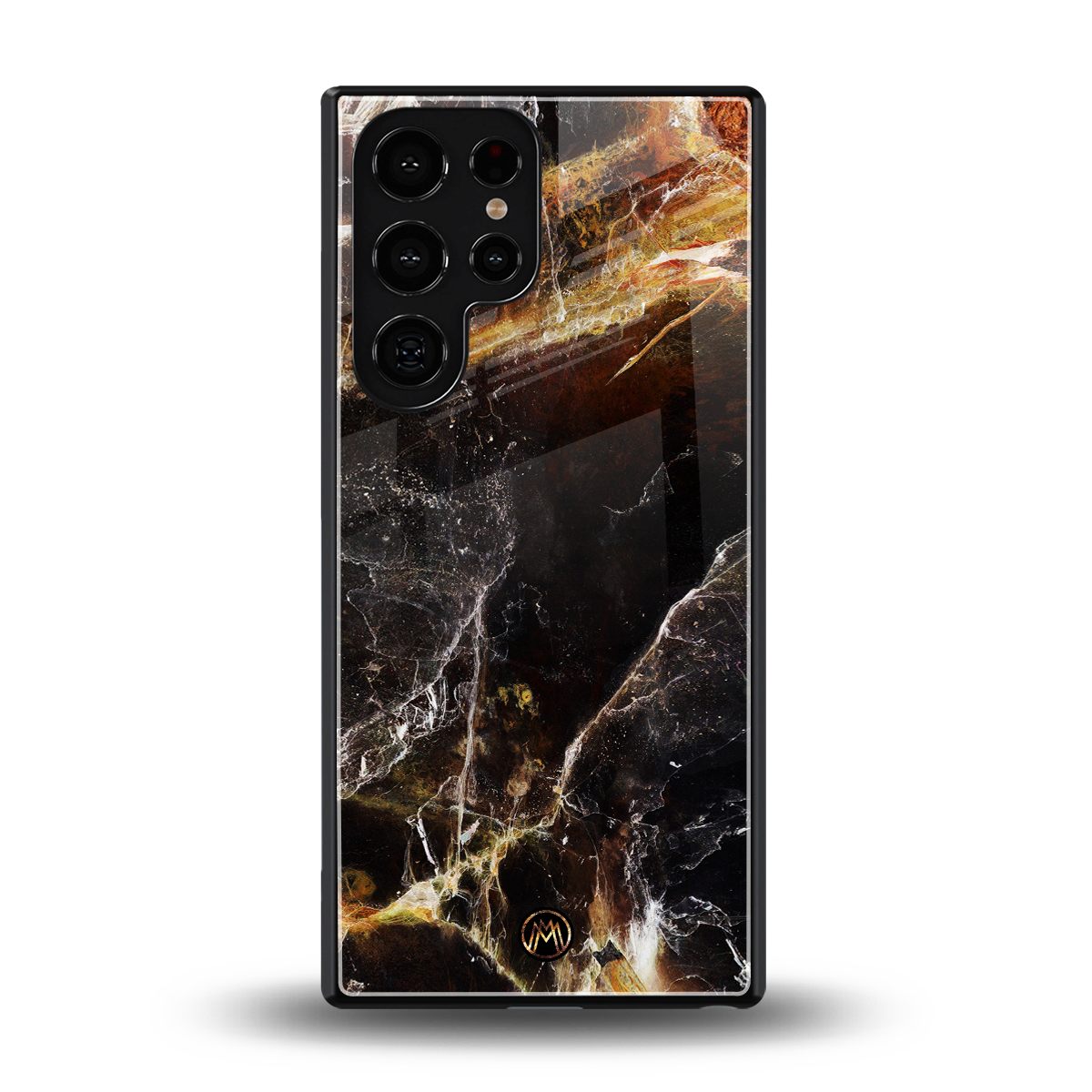 gold dust back phone cover | glass case for samsung galaxy s25 ultra