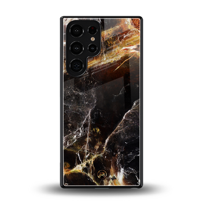 gold dust back phone cover | glass case for samsung galaxy s25 ultra