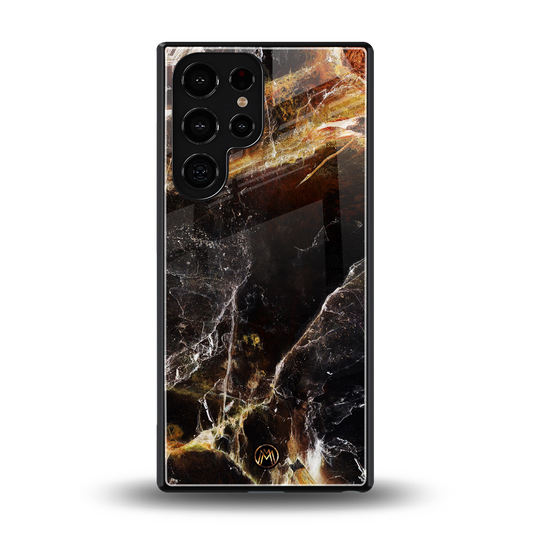 gold dust back phone cover | glass case for samsung galaxy s25 ultra