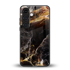 gold dust back phone cover | glass case for samsung galaxy s24 fe
