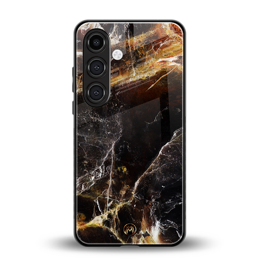 gold dust back phone cover | glass case for samsung galaxy s24 fe