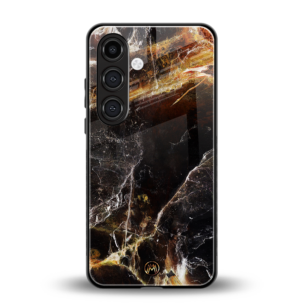 gold dust back phone cover | glass case for samsung galaxy s24 plus