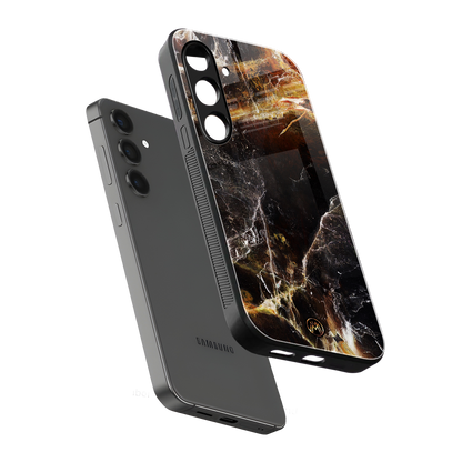 gold dust back phone cover | glass case for samsung galaxy s23 plus