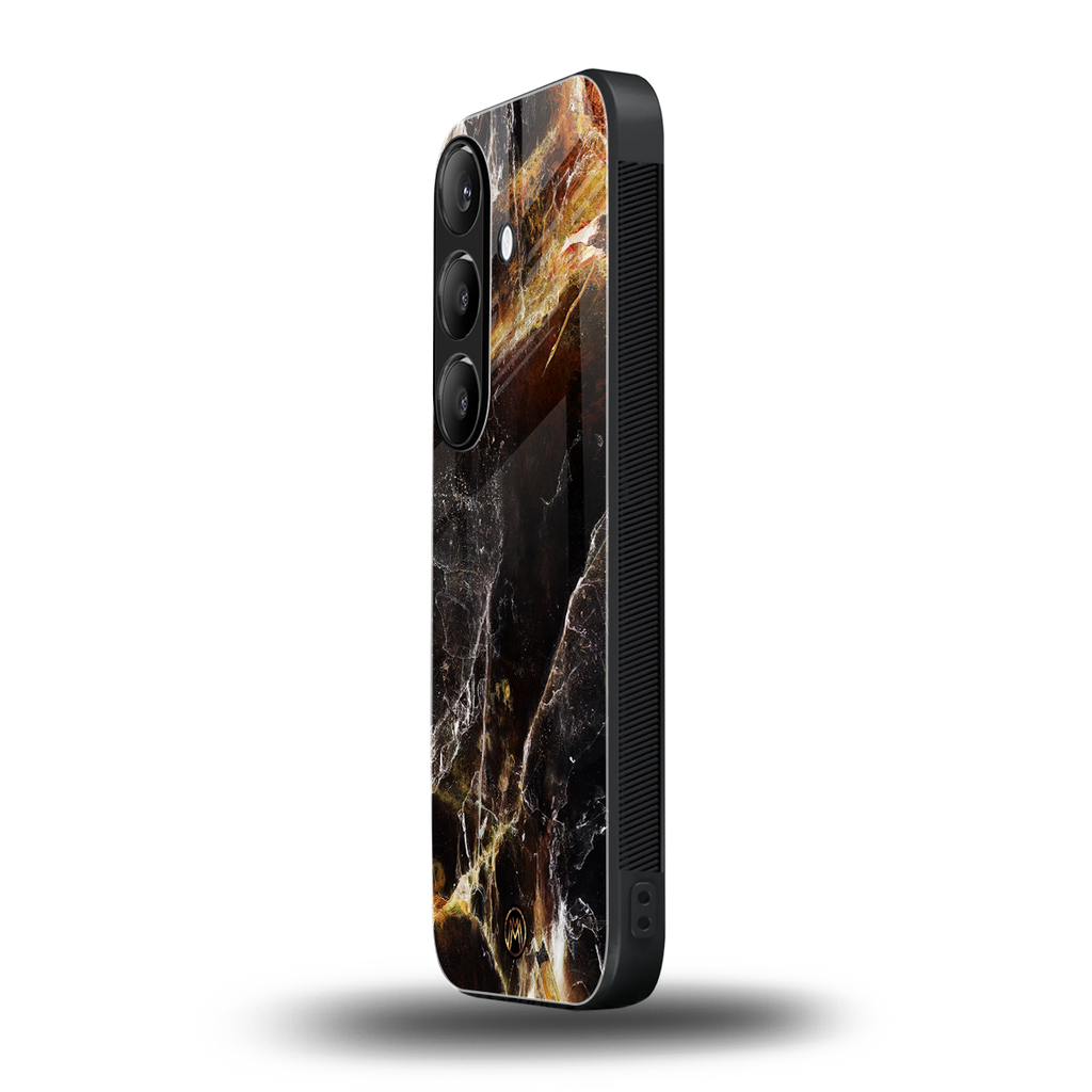 gold dust back phone cover | glass case for samsung galaxy s24 fe