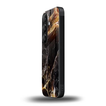 gold dust back phone cover | glass case for samsung galaxy s23 plus