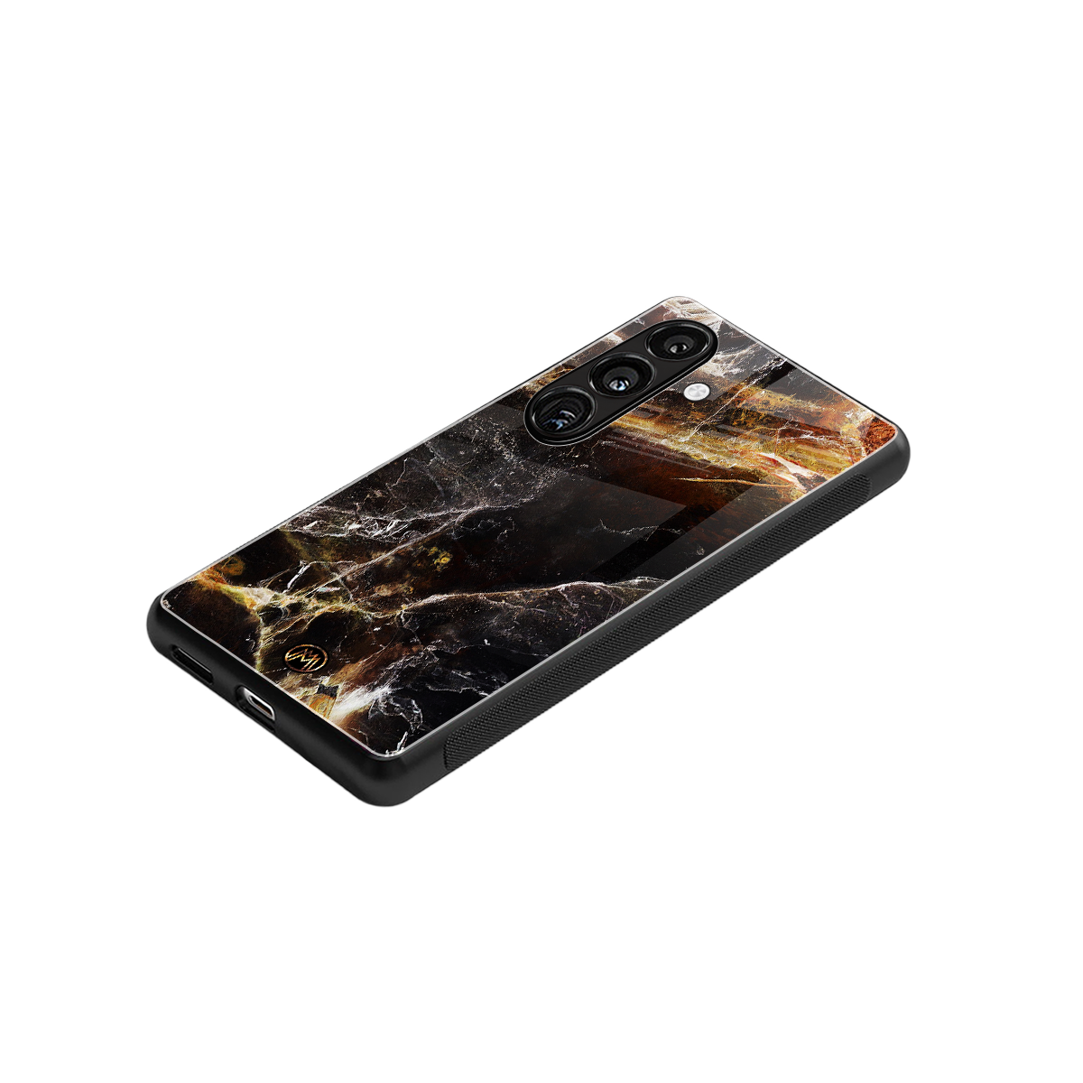 gold dust back phone cover | glass case for samsung galaxy s25