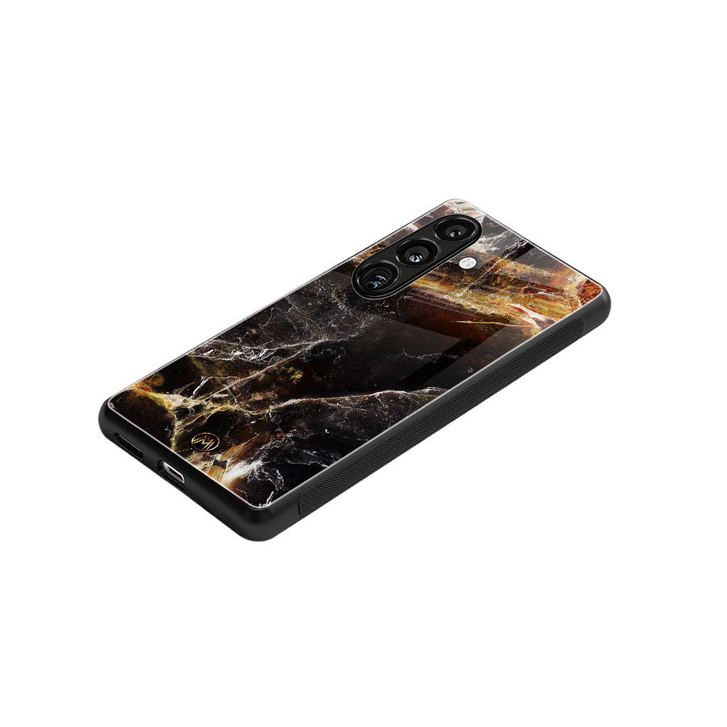 gold dust back phone cover | glass case for samsung galaxy s25 plus