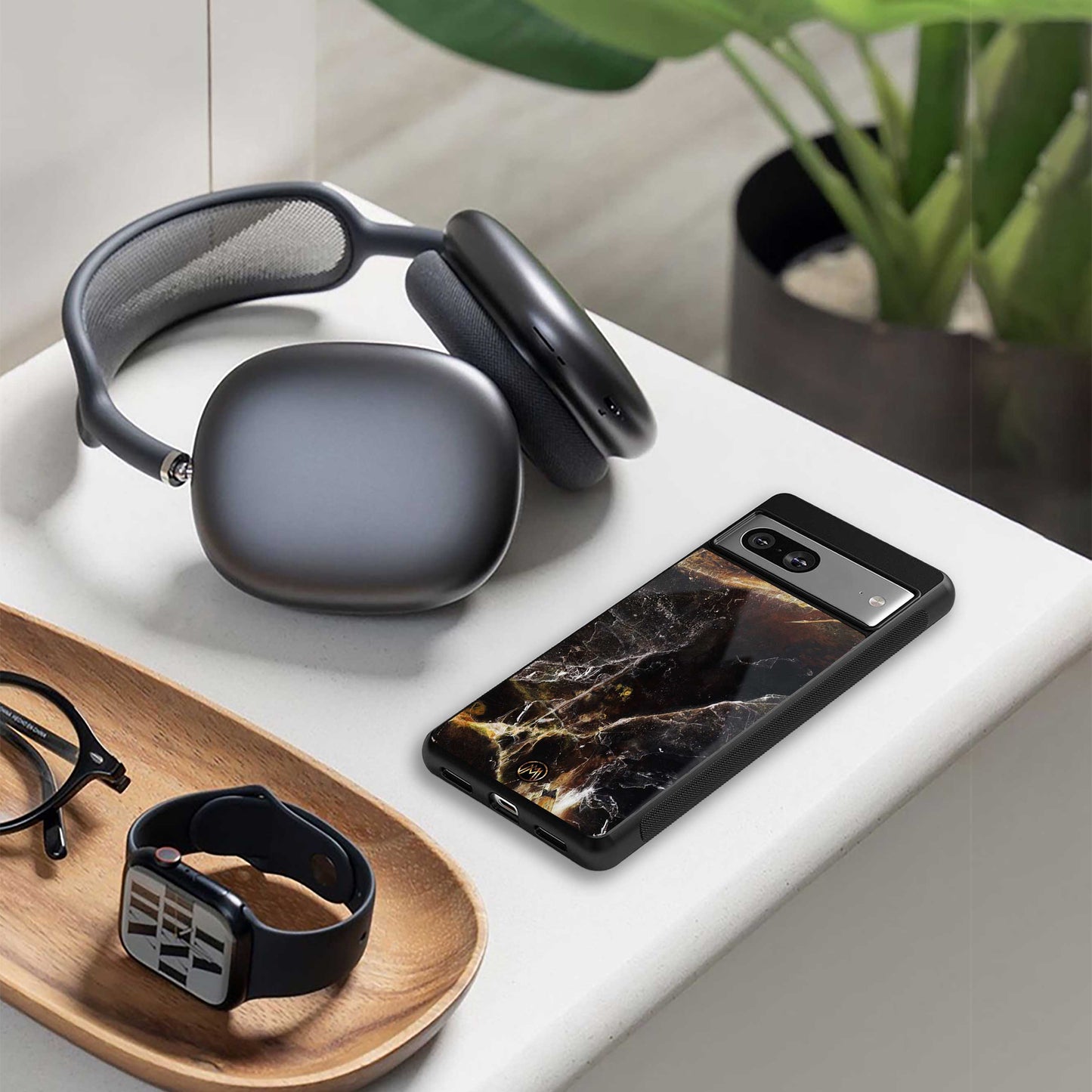 gold dust back phone cover | glass case for samsung galaxy s23 plus