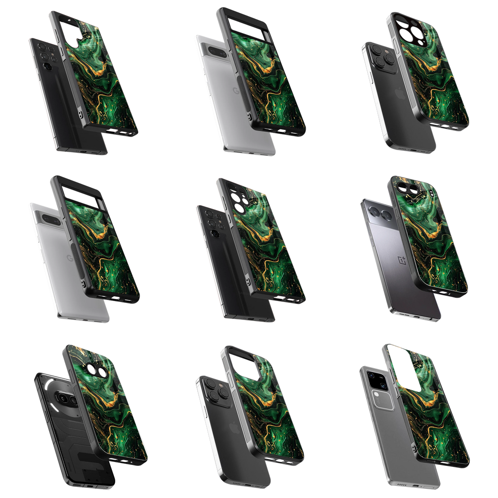 Durable Glass Back Mobile Case for iPhone, Samsung, OnePlus, Google Pixel, Redmi, Vivo, Oppo