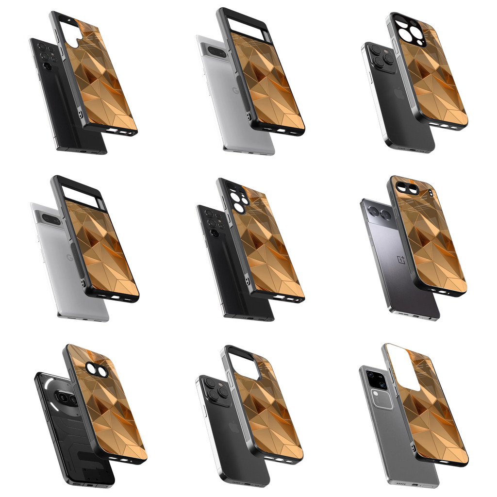 Durable Glass Back Mobile Case for iPhone, Samsung, OnePlus, Google Pixel, Redmi, Vivo, Oppo