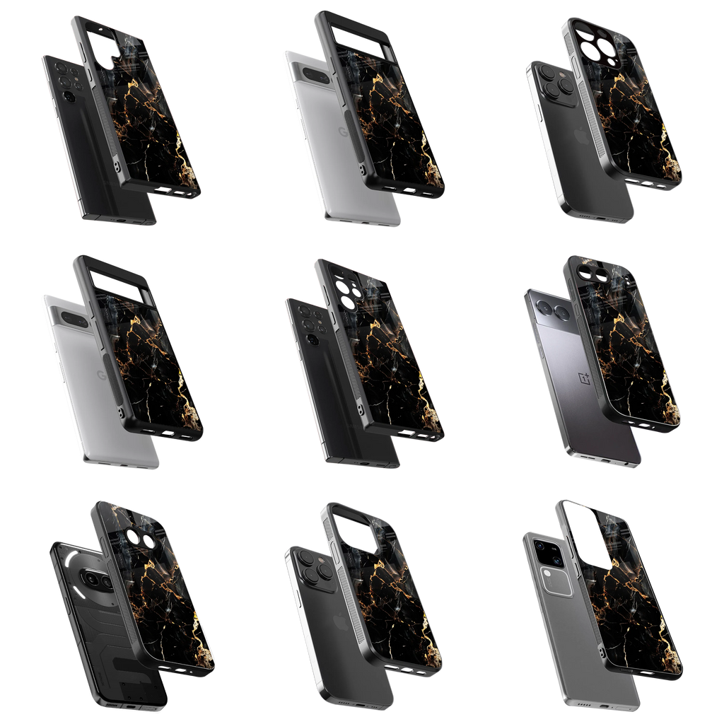Durable Glass Back Mobile Case for iPhone, Samsung, OnePlus, Google Pixel, Redmi, Vivo, Oppo