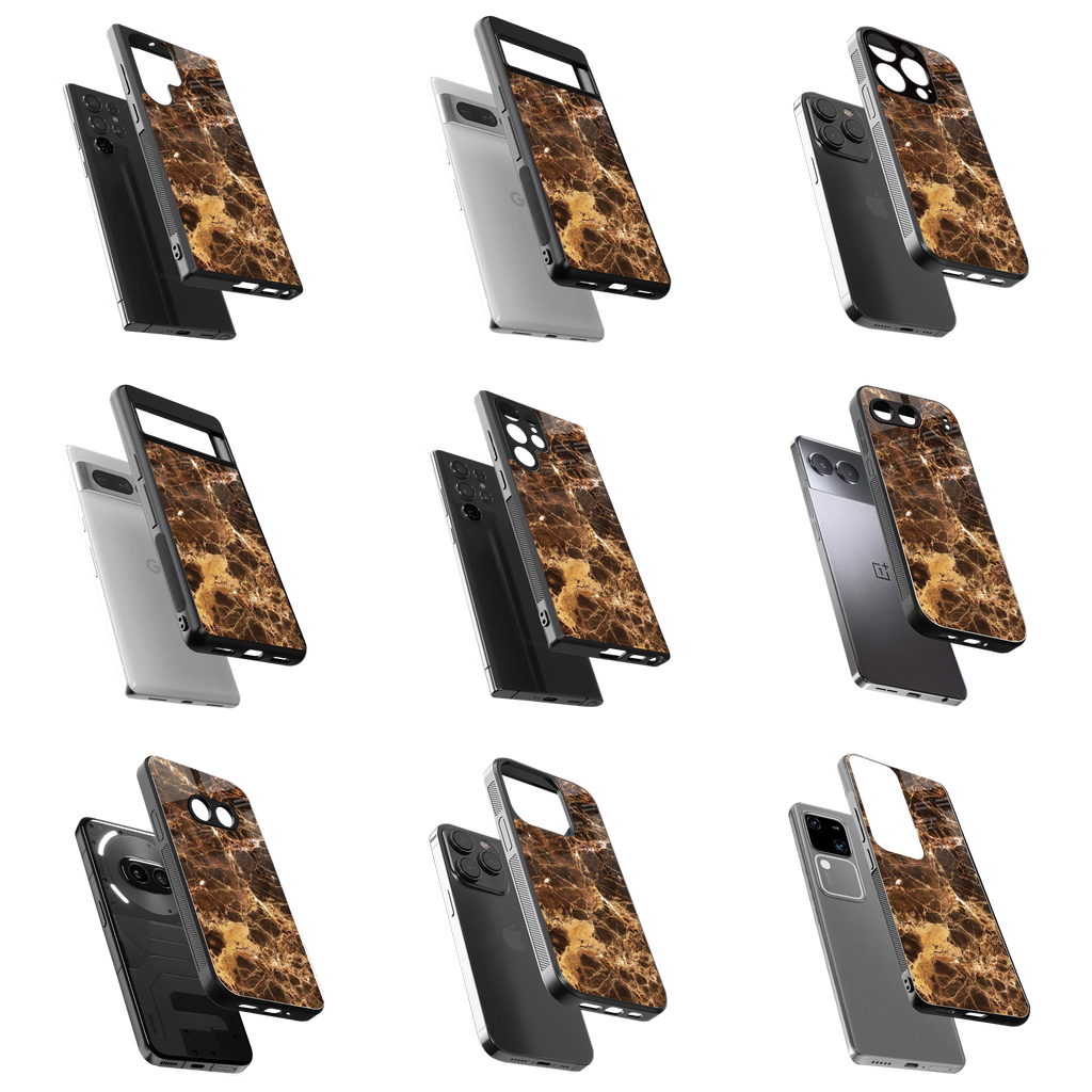 Durable Glass Back Mobile Case for iPhone, Samsung, OnePlus, Google Pixel, Redmi, Vivo, Oppo