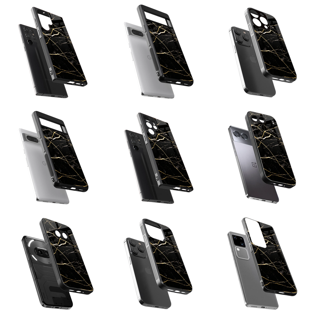 Durable Glass Back Mobile Case for iPhone, Samsung, OnePlus, Google Pixel, Redmi, Vivo, Oppo