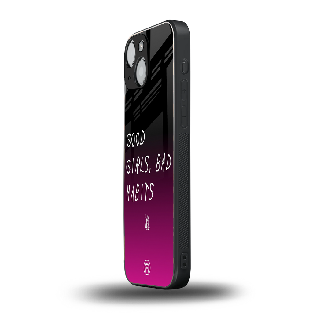 good girls bad habits back phone cover | glass case for iphone 13 mini