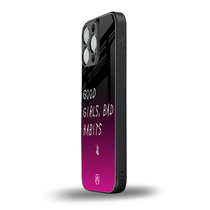 good girls bad habits back phone cover | glass case for iphone 13 pro max
