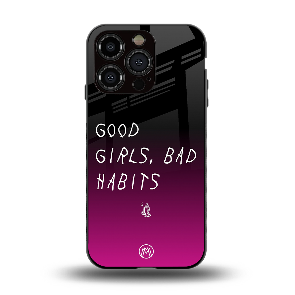 good girls bad habits back phone cover | glass case for iphone 13 pro