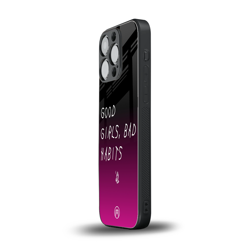 good girls bad habits back phone cover | glass case for iphone 13 pro
