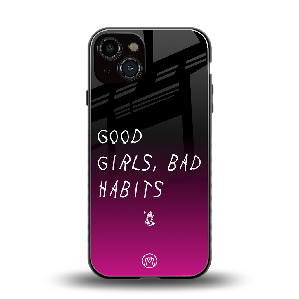 good girls bad habits back phone cover | glass case for iphone 13