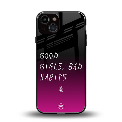 good girls bad habits back phone cover | glass case for iphone 13