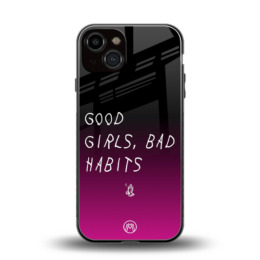 good girls bad habits back phone cover | glass case for iphone 13