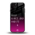good girls bad habits back phone cover | glass case for iphone 14 plus