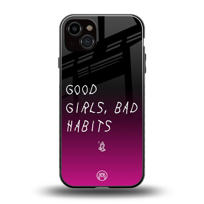 good girls bad habits back phone cover | glass case for iphone 14 plus