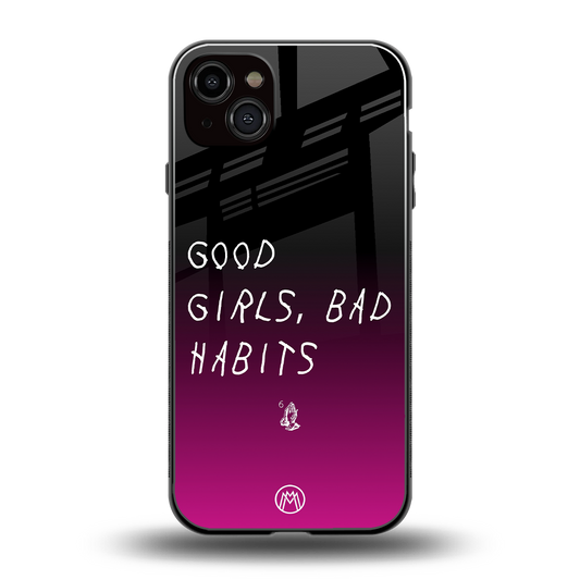 good girls bad habits back phone cover | glass case for iphone 14 plus