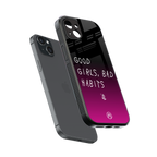 good girls bad habits back phone cover | glass case for iphone 15 plus
