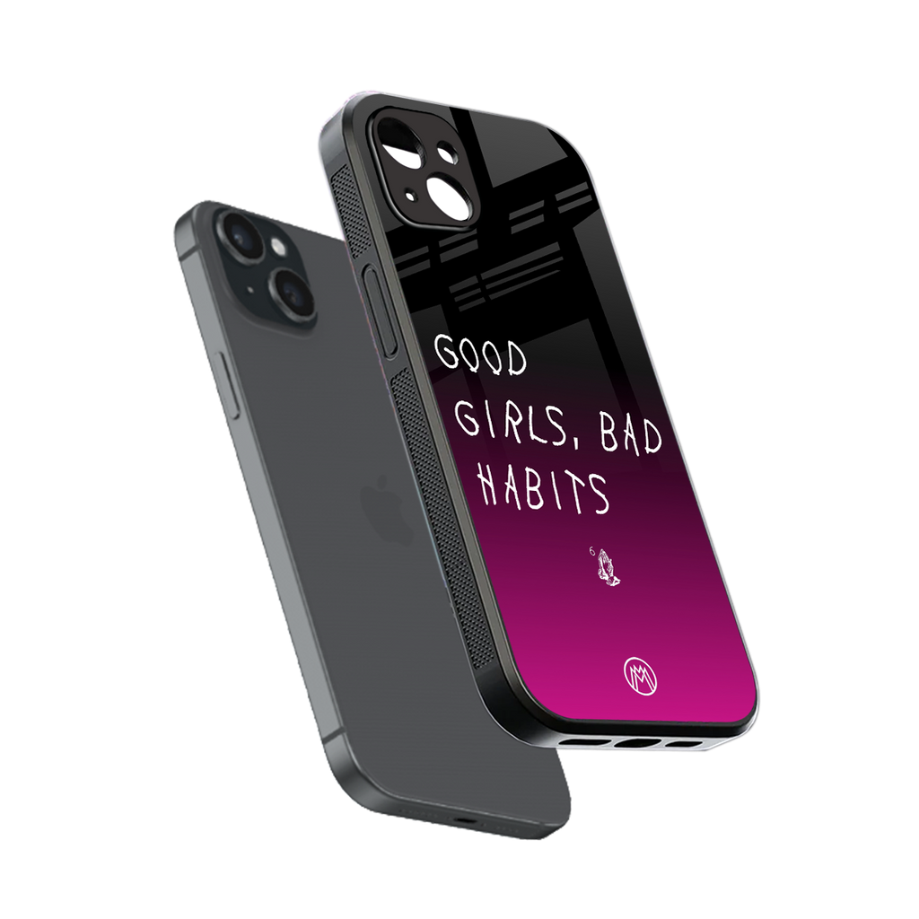 good girls bad habits back phone cover | glass case for iphone 14 plus