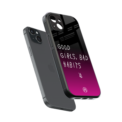 good girls bad habits back phone cover | glass case for iphone 14 plus