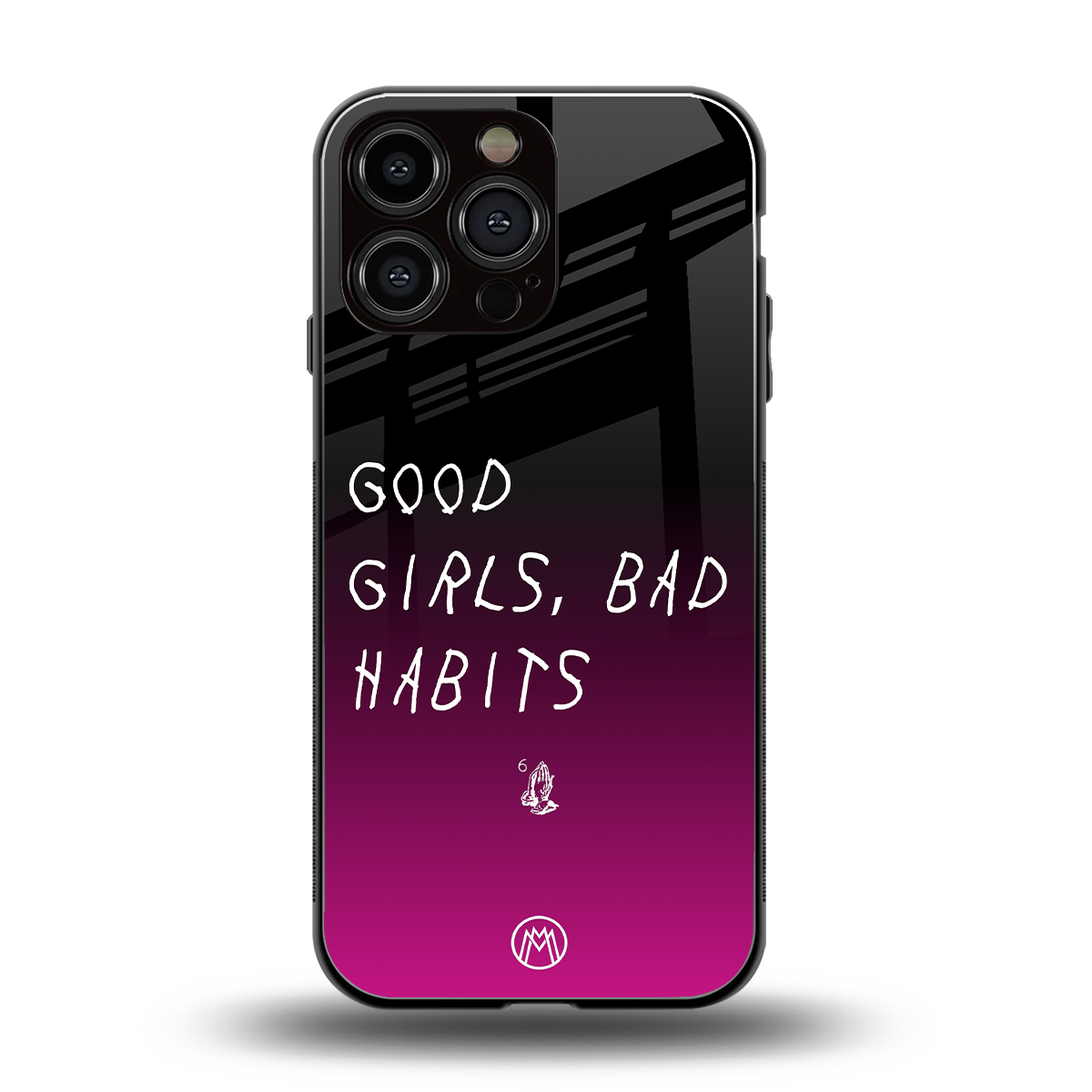 good girls bad habits back phone cover | glass case for iphone 15 pro max
