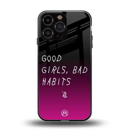 good girls bad habits back phone cover | glass case for iphone 14 pro max