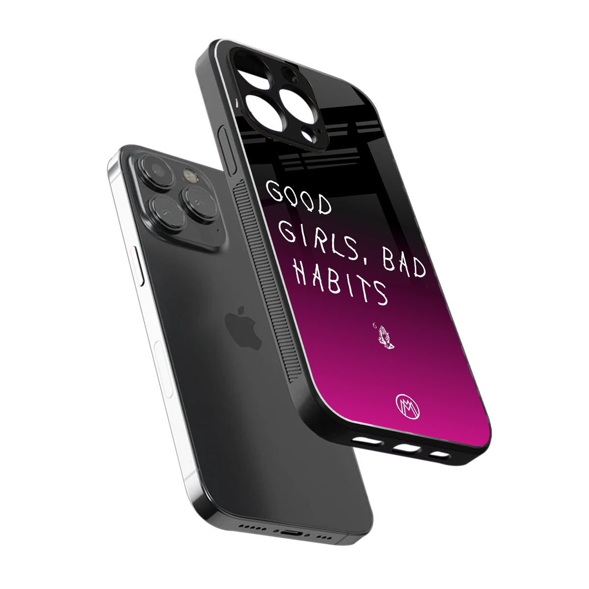good girls bad habits back phone cover | glass case for iphone 15 pro max